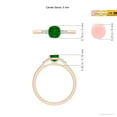 thumbnail image 4 of Angara Natural 0.55 Ct. Emerald with Diamond Classic Ring in 14K Rose Gold for Women (Ring Size: 12), 4 of 9