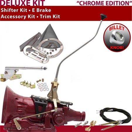 American Shifter AOD Shifter Kit Chrome 23 in. Swan E Brake Cable Trim Kit for F5B52