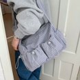 thumbnail image 2 of gcong Stylish Plaid Shoulder Bag Large Capacity Textured Crossbody Purse For Autumn Winter Daily Fashion Tote, 2 of 4