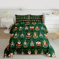 thumbnail image 3 of Manfei Retro Christmas Nutcraker Bedding Comforter Set,Happy New Year Twin Comforter Sets,Green Red White Bedding Set For Teens,Ultra Soft Home Decor Reversible,2pcs, 3 of 9