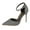 Grey, variant on LNMQLPDBS Women's Closed Toe Rhinstone Wedding Low Heel Slingback Clear Kitten Heels,Adjustable Strap Pointed Toe Bow Pumps High Heeled Prom Dress Shoes