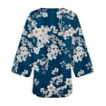 thumbnail image 5 of Dyegold Summer Tops for Women 2023 Trendy, Summer Cardigans for Women Sunflower Print Drape Open Front Short Sleeve Shirt Tops Casual Loose Flowy Kimono Covers, 5 of 5