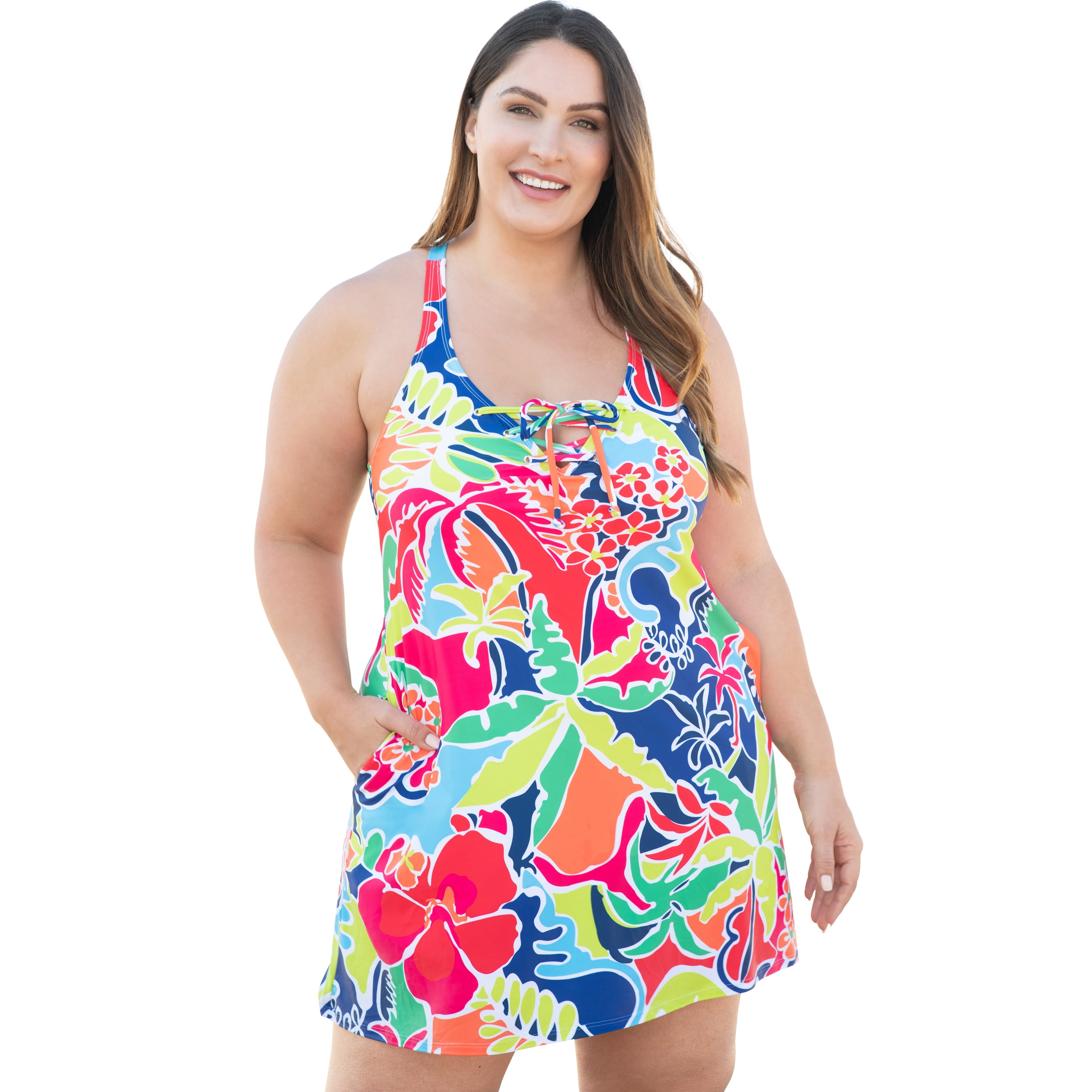 walmart swimdress plus size