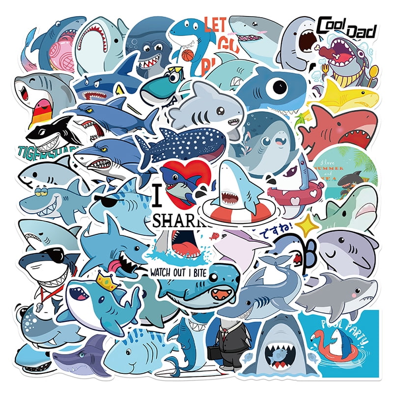 50pcs cartoon whale cute animal  stickers luggage notebook stickersJC,,, 