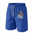 thumbnail image 2 of GrmtClth Fathers Day Gift Summer Dad Papa Print Usa Flag Shorts Vintage Fourth Of July Patriotic Short Trendy Comfortable Elastic Drawstring Independence Day Wear Royal Blue XL, 2 of 4