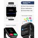 thumbnail image 2 of Reloj inteligente TOOBUR de 1,95 pulgadas con Alexa, IP68 a prueba de agua, Android e iOS, 2 of 7
