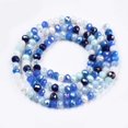 thumbnail image 2 of Glass Beads Strands AB Color Plated Faceted Rondelle Dodger Blue 3.5x3mm Hole: 0.8mm about 132~140pcs/strand 14.80 inch~15.16 inch(37.6cm~38.5cm) DIY, 2 of 3