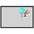thumbnail image 2 of PinPix 34x22 Custom Cork Bulletin Board Quarterfoil Beige Poster Board Has a Fabric Style Canvas Finish, Framed in Quarterfoil Beige, by ArtToFrames (PinPix-584), 2 of 6