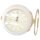 thumbnail image 2 of Reloj despertador silencioso, sin tictac, con pintura metálica, ahorro de energía, protección ocular, funciona a pilas, pequeño reloj con luz nocturna, color beige y dorado., 2 of 14