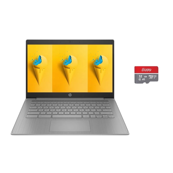 HP HD 14" Chromebook Laptop for Student and Business, Intel Celeron Processor N4120, 4GB RAM 96GB Storage(64GB eMMC   5ave 32GB Flash Memory), Wi-Fi, Bluetooth, HDMI, Chrome Os, Modern Gray