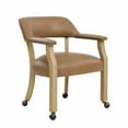 thumbnail image 3 of Pemberley Row Faux Leather Brown Dining Arm Chair Rectangular 30.75"H Unassembled, 3 of 10