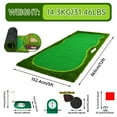 thumbnail image 2 of Indoor/Outdoor Putting Green Mat with 3 Holes, Stainless Steel Cups, Adjustable Slope, and Realistic Turf Design (5x12 FT), 2 of 5
