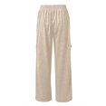 thumbnail image 7 of Gyexs Wide Leg Sweatpants Women High Waist Yoga Pants Casual Loose Yoga Pants with Zipper Pockets, Beige, Size XXL, 7 of 7