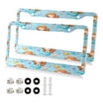 thumbnail image 2 of 2-Pack Aluminum License Plate Frame with 2 Holes for GM License Plate Cover with Free Screws Little Mermaids and Seashells, 2 of 8