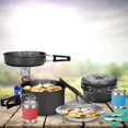 thumbnail image 1 of Camping de camping ligero PAN sobre EL JUEGO de CAFILLOS de CAFIL de ALUMINIO para 2-3 PERSONAS, TRABAJA de CUBIERTAS de CUBIERTAS UTENSILO de UTENSIL Soledad Utensilios de cocina al aire libre, 1 of 9