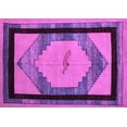 thumbnail image 1 of Ahgly Company Indoor Rectangle Abstract Purple Modern Area Rugs, 4' x 6', 1 of 4