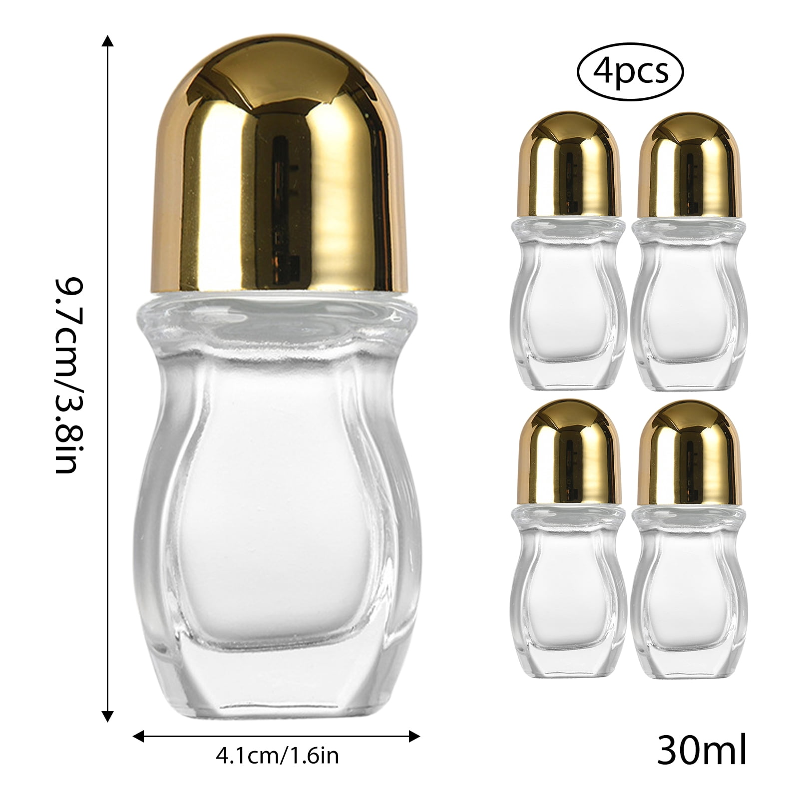 Glass Empty Roller Bottles Leak Proof Glass Bottles Oil Applications Bottles Storage Case for Travel Home Use