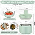thumbnail image 4 of Neighborly Nook 12oz Insulated Vacuum Food Jar with Buckle Lid Wide Mouth Soup Thermo for Hot Food Leakproof Stainless Steel Lunch Container (Mint, 12OZ), 4 of 13