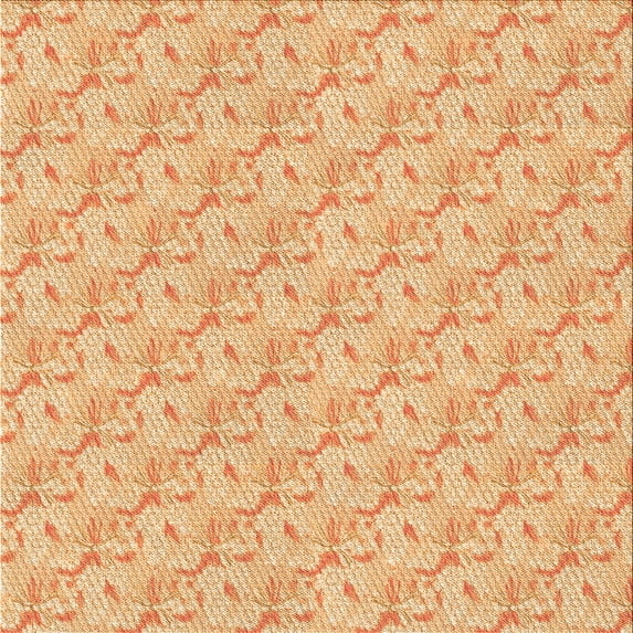 Ahgly Company Machine Washable Indoor Square Transitional Pumpkin Orange Area Rugs, 8' Square