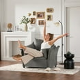 thumbnail image 3 of Accent Chairs Modern Style Chenille Oversized Armchair Accent Chair Single Sofa Lounge Chair for Living Room, Bedroom,Fabric Accent Chairs, 3 of 13
