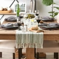 thumbnail image 3 of Design Imports CAMZ13796 DII Artichoke Green Braided Stripe Table Runner 15x72, 3 of 4