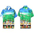 thumbnail image 4 of HAPPY BAY Men's Hawaiian Shirts Short Sleeve Button Down Shirt Mens Casual Shirts Vacation Tropical Beach Summer Party Shirts for Men Funny XXL Teal, Booze, Blue, 4 of 6