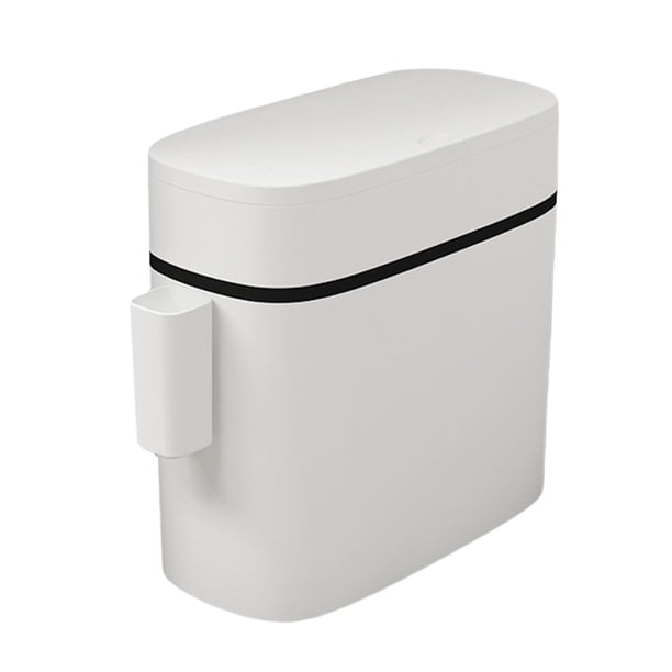 Cubo de basura moderno para ahorrar espacio Csificación de basura con tapa Contenedor de basura Cubo de basura Cubo de basura para oficina Dormitori 12L Sunnimix Cesto de basura