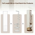 thumbnail image 5 of MIDOQIN 360° Rotaty Full Length Mirror, Solid Wood Oversized Floor Mirror with Coat Rack, Full Body Mirror for Bedroom, Entryway, Living Room, 5 of 13