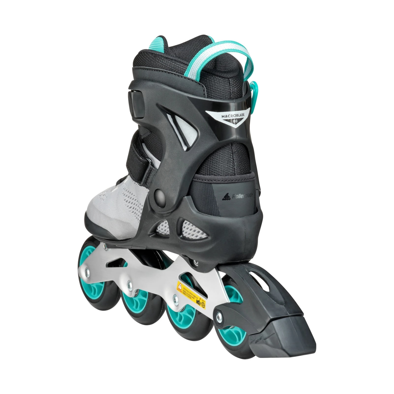 ROLLERBLADE Adult Female Macroblade 80 Inline Skates, Color: Gray/Teal Blue, Size: 9/9.5