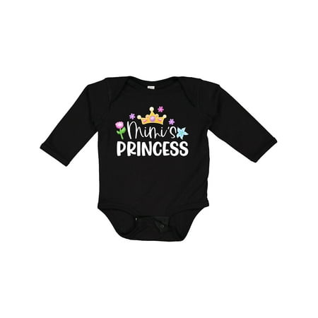

Inktastic Mimi s Princess Crown and Flowers Gift Baby Girl Long Sleeve Bodysuit