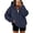 Navy, variant on Delconic Womens Oversized Zip Up Hoodie Long Sleeve Hooded Sweatshirt Casual Loose Fit Full Zip Jacket with Pockets Light Gray2XL