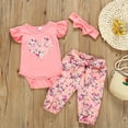 thumbnail image 2 of ibuvkizy Toddler Baby Girl Tank Top Sets Summer Baby Girl Outfits Clothes,Infant Baby Girls Fly Sleeve Ruffles Bodysuit Romper+Floral Pants Outfits,Gifts for Her, 2 of 9