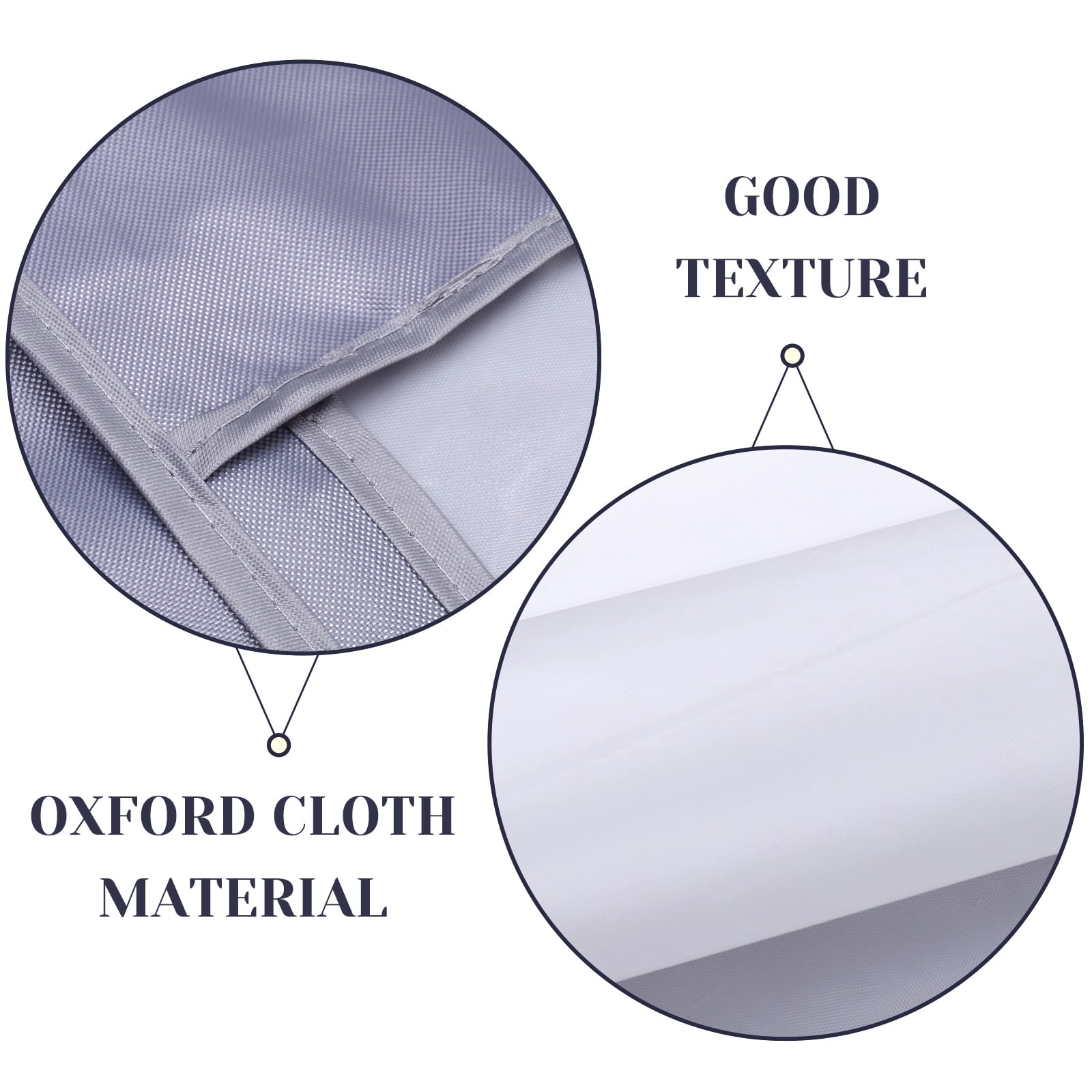 ULTNICE Grey Oxford Clothes Cover Clear Wardrobe Moisture Resistant Hanging Garment Suit Bag