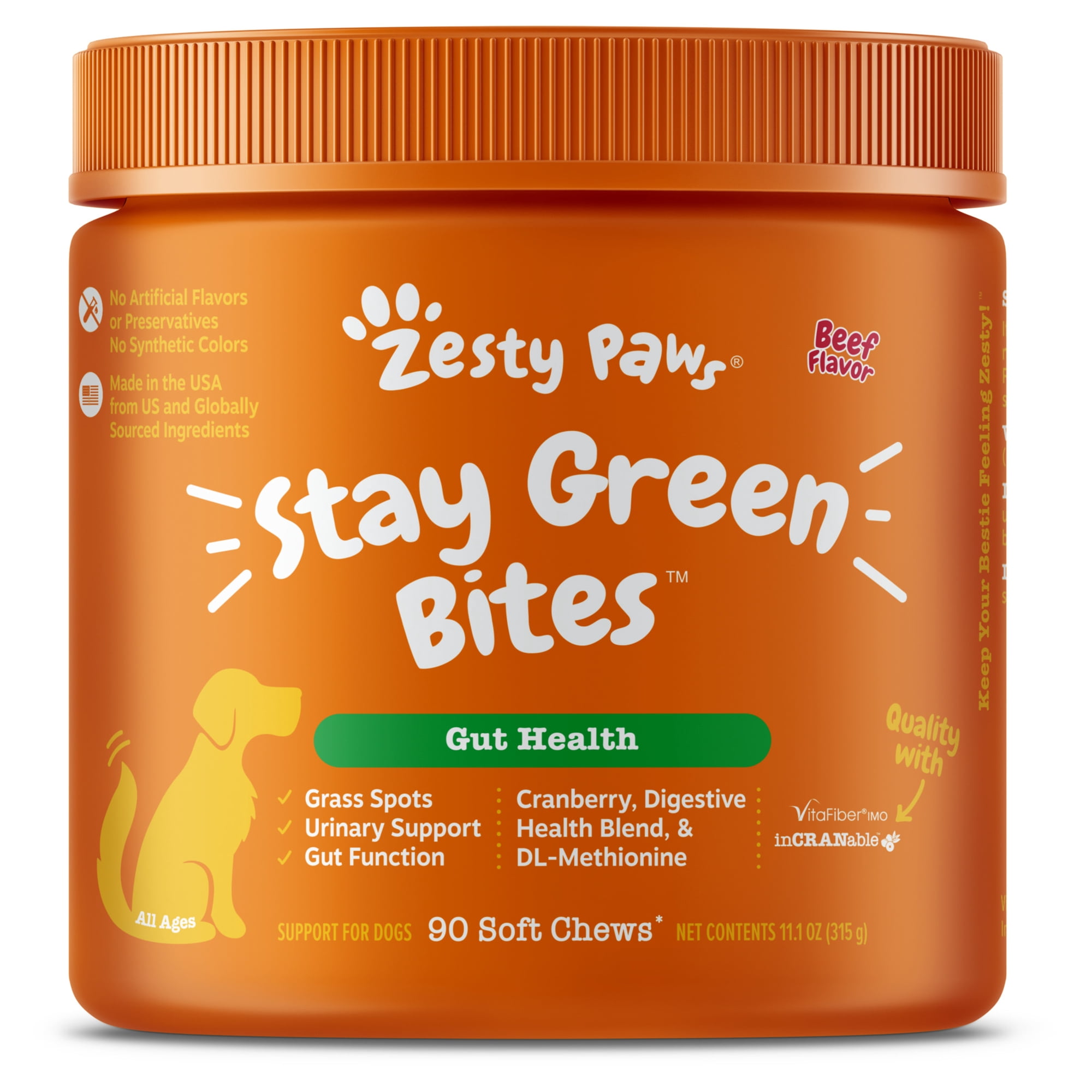 Zesty Paws Stay Green Bites Chicken Flavor Dog Supplement, 90 Count