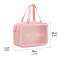 thumbnail image 4 of Worallymy Bolsa de cosméticos Bolsa de maquillaje a prueba de agua Organizador de estuche de lavado de artículos de tocador esmerilado de viaje rosa L Worallymy JD735803007, 4 of 7
