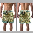 thumbnail image 3 of luoweisi Men's Beach Shorts Quick Dry Swim Trunks with Mesh Lining Map M, 3 of 5
