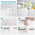 thumbnail image 4 of No Hook Shower Curtain, Forsythia Flowers Shower Curtains for Bathroom with See Through Top Window, Spring Yellow Floral Hummingbird Blue Plaid Waterproof & Washable Bath Curtain Extra Long 72"x96", 4 of 9