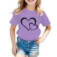 thumbnail image 2 of WEAIXIMIUNG Hauts pour Adolescentes Preppy T-Shirt Graphique Mignon Col Rond Manches Courtes Été Décontracté 110, 2 of 6