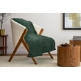 thumbnail image 1 of Embossed Scalloped Throw Dark Green, 1 of 3