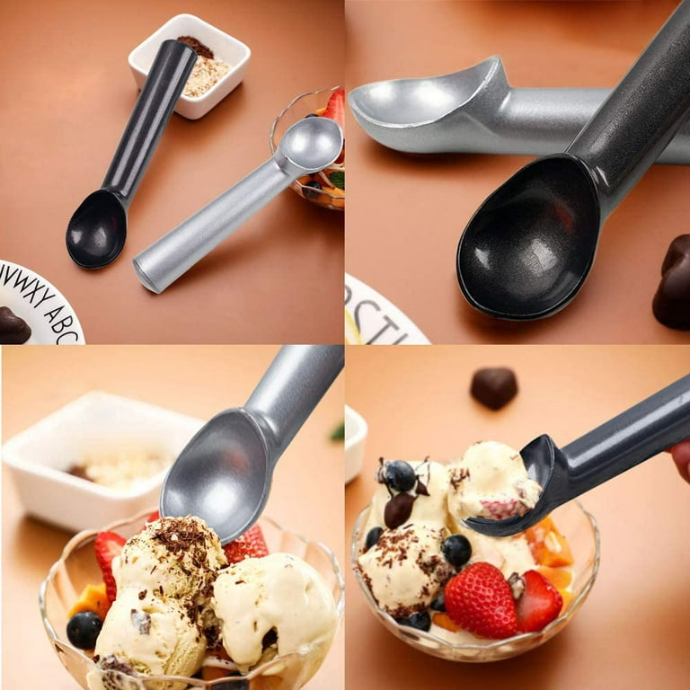  Ice Cream Scoop, 7 inches Nonstick Anti-Freeze Ice Cream  Scooper Professional Ice Cream Scoop Spoon One Piece Aluminum Design for  Gelato, Cookie Dough, Sorbet(Silver): Home & Kitchen