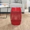 thumbnail image 7 of AC Pacific Powder Coated Iron Outdoor Red Side Table, 7 of 7
