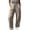 Beige, variant on Tqcoqu Women's Wide Leg Casual Pants with Pockets,Linen Blend Elastic Drawstring Waist Cropped Loose Pants,Army Green Women's S-XXL