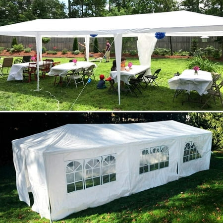 SUGIFT 10 x30 Wedding Party Tent Outdoor Canopy Tent with 8 Side Walls White