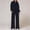 *Black, variant on ClodeEU Womens 2 Piece ,High Collar Sweatshirts Sets Matching Wide Leg Elastic Waist Sports Pants With Pockets Black,Womens Plus L