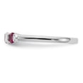 thumbnail image 5 of Auriga Fine Jewelry 14K White Gold 1/5 carat Diamond and Ruby Complete Band for Women Size- 7, 5 of 7