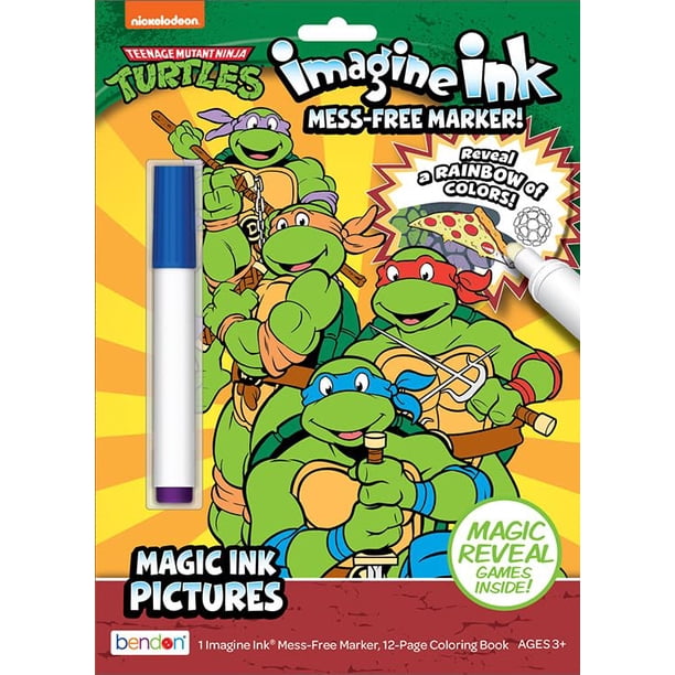 Libro para colorear Bendon TMNT Imagine Ink con marcador mágico