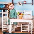 thumbnail image 1 of The Queen's Treasures 18 Inch Doll Furniture, Farmhouse Collection Fully Assembled Wooden Kitchen Table and Two Chairs, Compatible with American Girl Kitchen Furniture, 1 of 5