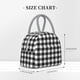 thumbnail image 2 of Balery Black White Plaid Bolsa de Almuerzo para Mujeres, Caja de Almuerzo, Bolsa de Almuerzo Pequeña Impermeable, Tote de Almuerzo Reutilizable con Gran Capacidad, 2 of 6
