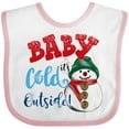 thumbnail image 3 of Inktastic Baby It's Cold Outside Boys or Girls Baby Bib, 3 of 4