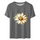 thumbnail image 2 of Camisetas de Manga Corta para Mujeres de Longitud Regular de Poliéster Sólido, Camiseta de Fiesta de Mayo Y Blusa Del Festival para la Primavera Y el Verano, 2 of 3